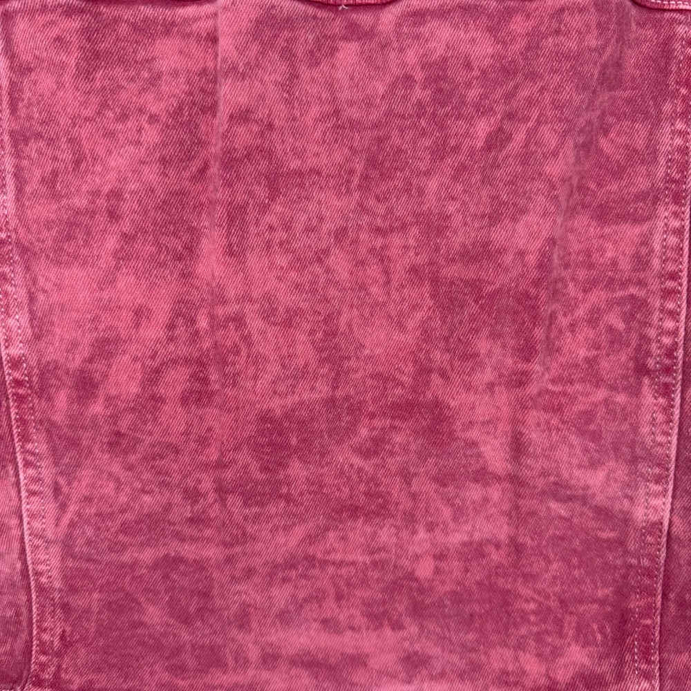 Fashion Nova Sleeveless Crop Pink Denim Jacket Size 1X Y2K Streetwear - Picture 7 of 7